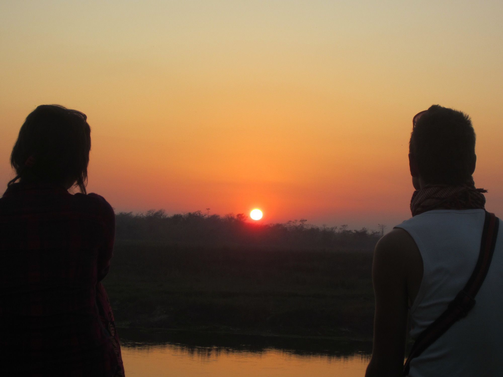 Jungle Sunset Camp Hotel Sauraha Bagian luar foto